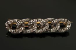 A late 19th century gold and diamond mou
