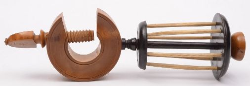 A 19th century treen winder: with ebony