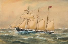 British School 19th century-
Bessie of Salcombe:-
signed with initials RCG
watercolour
37 x 56cm.