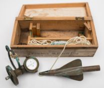 A Walker's 'Excelsior' III Patent Log in pine case:, the log,