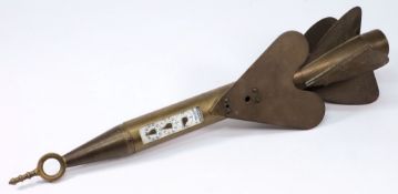 A brass Walker's Patent Harpoon Ship's log:, of typical form, numbered '6574M',