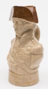 A Staffordshire stoneware character jug of Admiral Nelson: of traditional form,
