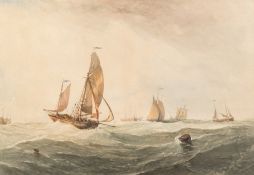 Attributed to John Cuthbert Salmon [1844-1917]-
Out of harbour,