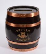 A handcrafted barrel postbox for the British Merchant Tanker 'British Renown':,