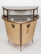 A mid-20th century Italian cocktail bar in the form of a pleasure craft,