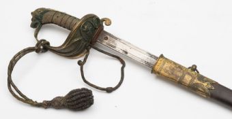 A late 19th century Royal Navy Dress sword:,