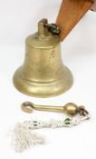 A George V ship's bell: of usual form, stamped with crown and 'GR' cypher to top of shoulder,