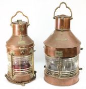 A Meterorite masthead lamp , No A10442, together with a Meterorite Anchor lamp No.