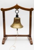An early 19th century ship's bell for the Steam Boat 'Severn', 1819:, of usual form,