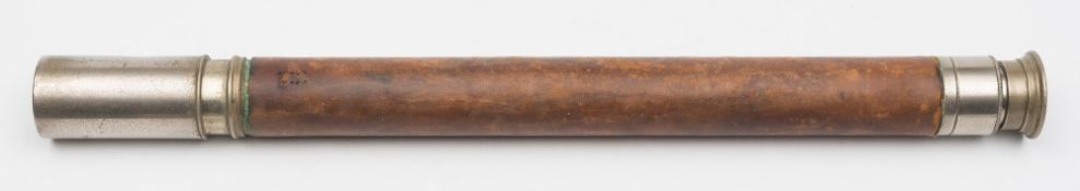 A leather cased single draw telescope by Ottway and Co Ltd:, signed as per title and numbered 48225.