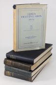 'Jane's Fighting Ships', five volumes 1937, 1939, 1941, 1942 and 1964:, blue cloth with gilt stamps,