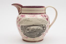 An early 19th century purple lustre jug by Dixon, Austin & Co, Sunderland (1820-1826):,