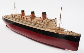 A scale model of RMS Queen Mary for Hamleys of London,