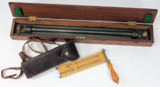 A lacquered brass rolling rule by Kelvin & James White, Glasgow,
