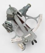 An 8 inch radius vernier sextant by Kelvin Hughes:, grey planished three circle frame,