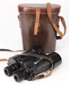 A pair of 'Stepnite' binoculars by Ross, London:, black crackle finish tubes ,