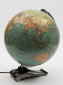 A 20th century Danish 'Columbus Duo Erdglobus' globe table lamp:,