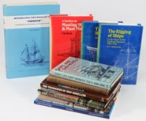 E W Petrejus - 'Modelling the Brig of War Irene' together with a collection of nine books: on ship