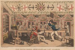 An early 19th century Naval caricature after Williams 'The Wardroom - Newcome and Capt Clackit',