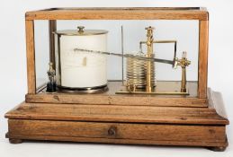 A mahogany cased barograph by Short & Mason, London:,