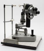 An optometrist's 'Diag 3 Portable' table top slit lamp, by Clement Clarke International:.