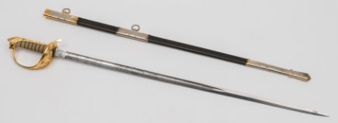 An Elizabeth II Royal Naval dress sword by Gieves, London:,