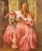 * Robert van Cleef [b.1914]- 
The Flower Arrangement:-
signed
oil on canvas
63 x 52cm.