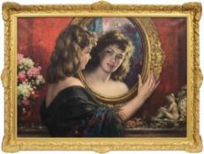 French School 20th Century:-
'Reflections':-
indistinctly signed bottom right L...A...