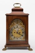James Smith, London, a mahogany bell-top bracket clock: the eight-day duration,