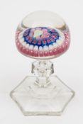 An unusual glass closepack paperweight,
