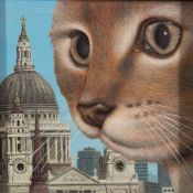 * David Cheepen [b.1946]-
Thomas in The City:-
signed and dated 28.8.1981
oil on board
11.5 x 11.