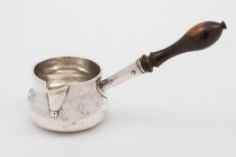 A George III silver brandy warmer, maker's mark worn possibly I.