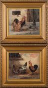 E S England [19th/early 20th Century]-
Chickens in a farmyard:-
a pair,