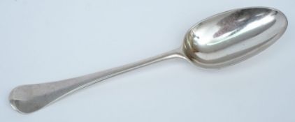 A George II silver Hanoverian pattern tablespoon, maker Edward Bennett, London, 1753: crested, 2.