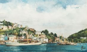 * James Frederick Adams [1914-1984]- 
Kingswear on The Dart:-
signed
watercolour
37 x 62cm.