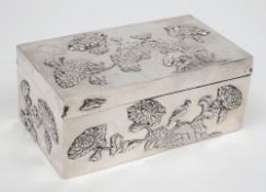 A Chinese silver cigarette box by Wang Hing & Co,