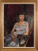 * Ruskin Spear [1911-1990]-
Portrait of a lady, half-length,