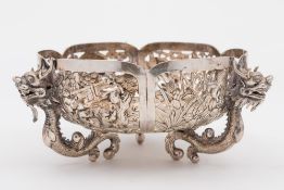 A Chinese silver bowl, maker LW possibly Luen Wo,