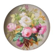 A late 19th century porcelain circular plaque, probably Copeland,