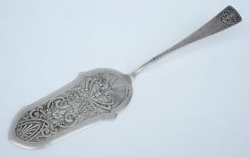 An early 20th century Polish silver cake slice, maker W.