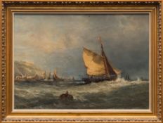 Edwin Hayes [1819-1914]-
Trawlers in a bay:-
signed and dated '79 bottom left 
oil on canvas
24 x