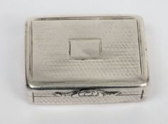 A William IV silver vinaigrette, maker Nathaniel Mills, Birmingham, 1832: of rectangular outline,