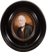 English School mid 19th Century - 
Miniature portrait of a gentleman,