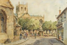 * Eric Richard Sturgeon [1920-1999]-
A Somerset Church:-
signed
watercolour
45 x 65cm.