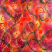 * John Plumb [1927-2008]-
Untitled:-
signed and dated 2001 on the reverse
acrylic and aerosol on