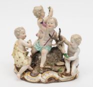 A Meissen porcelain group emblematic of Autumn: modelled after the original by J.J.
