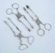 A pair of Georgian silver sugar nips, maker W.
