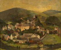 * Maurice Den Donker [Belgian, 20th Century]-
Village in Luxembourg:-
signed
oil on board
37 x 45cm.