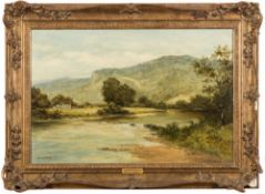 Attributed to Benjamin Williams Leader [1831-1923]-
An upland river landscape,