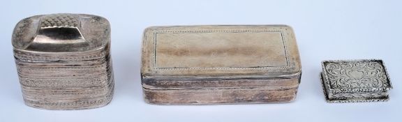 A Victorian silver vinaigrette, maker GW, Birmingham,